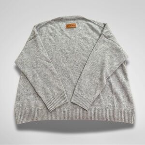 Parke Oversized Pull Over Wool Sweater in Heather Gray